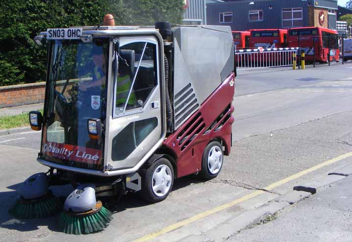 Epsom Buses roadsweeper SN03OHC